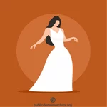 Mariée dans une robe blanche