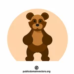 Arte do clipe vetorial do urso marrom