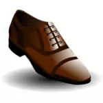 Vector ilustración de negro y marrón zapatos de los hombres