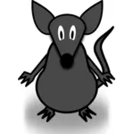 害怕的卡通老鼠的矢量图像