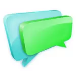 3D chat bubbles vector drawing
