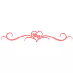 Vektor illustration av rosa hjärtan