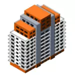 Isometric बिल्डिंग वेक्टर छवि