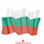 Wehende Flagge der Republik Bulgarien