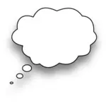Thinking bubble direction left vector image
