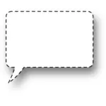 Image vectorielle de ligne pointillée speech bubble