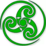 Vector image of wound up Celtic sign