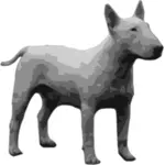 Scala di grigi vettoriale immagine bull terrier