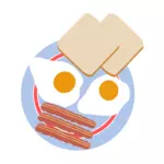 Ägg med toast och bacon
