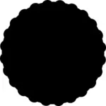 でこぼこの黒い円のベクトル図