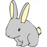 Vector Illustrasjon av søte fett kaninen for coloring bok