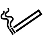 Brennende sigarett silhuett