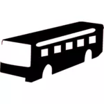 Autobuz silueta de desen vector