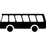Ilustração em vetor de pictograma de ônibus