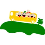 Bus tour pictogram vectorillustratie