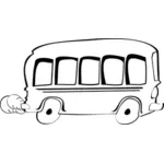 Otobüs karikatür vektör görüntü