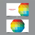 Business cards colored motif