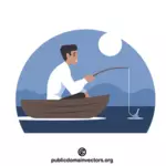 Businessman fishing