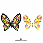 Papillon avec ailes colorées