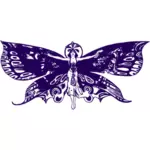 Vector afbeelding van tribal vrouw patroon vlinder