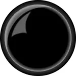 Tombol hitam mengkilap yang bulat vektor ilustrasi