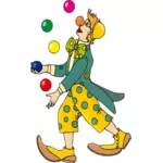 Image vectorielle de clown jongleur