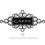 Cafe zu unterzeichnen, in italienischer Sprache
