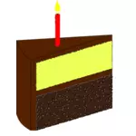 kake skive med stearinlys