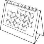 Illustrazione vettoriale di scrivania calendario