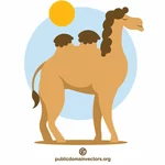 Arte de clipe de desenho animado de camelo
