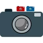 tre digitala kameror ikonen vektorgrafik