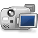 Vektor-Bild der Rückseite digital Kamera mit Bildschirm