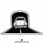 Auto in een tunnel