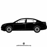 Czarny samochód profilu obrazu