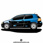 Passenger car vector clip art