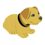 Mignon chien jaune
