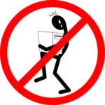 No computer sign vector image