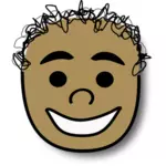 Immagine vettoriale di avatar di felice ragazzo