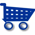 Supermarkt trolley koffer vector pictogram