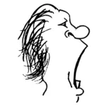 Sketched man's head