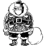Gambar vektor Santa Claus kelebihan berat badan