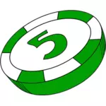 Image clipart vectoriel vert pièce de jeu