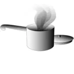 Pot avec illustration vectorielle couvercle