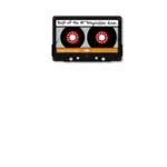 Audio cassette met progressieve rock muziek vector illustraties
