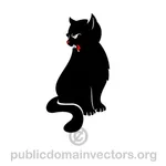 Vektorbild av svart katt