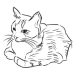 Kucing vektor sketsa