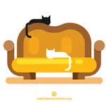 Kucing di sofa