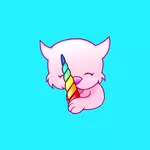 Cat licking lollipop
