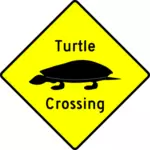 Precaução de cruzamento de tartaruga