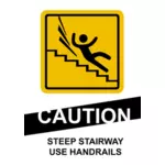 Steps caution sign